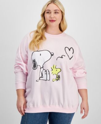 Grayson Threads, The Label - Plus Size Dropped-Shoulder Snoopy Balloon Sweatshirt