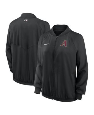 Nike - Women's Black Arizona Diamondbacks Authentic Collection Team Raglan Performance Full-Zip Jacket