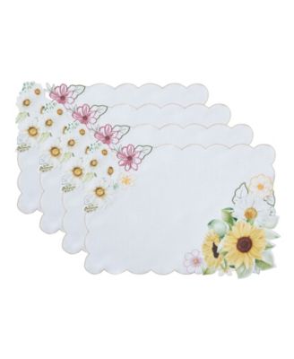 Elrene - Sunflower and Daisies Cutwork Tablecloth