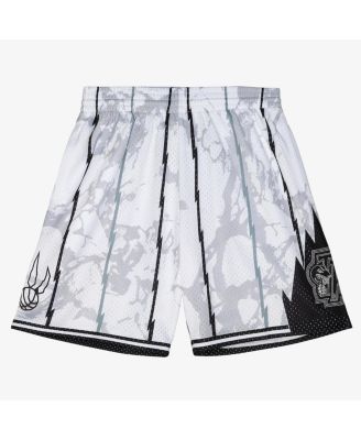 Mitchell & Ness - Men's White Toronto Raptors 2009/10 Hardwood Classics Marble Swingman Shorts