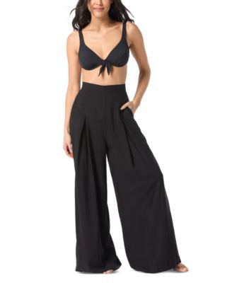 Vince Camuto - Women's Front-Pleat Wide-Leg Cover-Up Pants