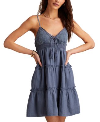 Lucky Brand - Women's Cotton Tiered Babydoll Mini Dress