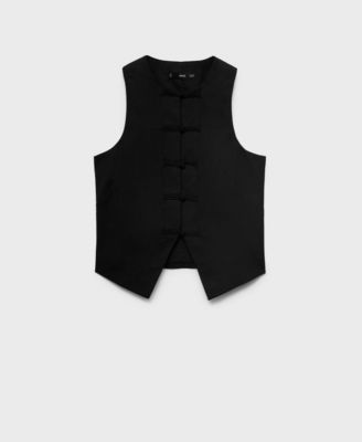 MANGO - Women's Linen Blend Suit Vest