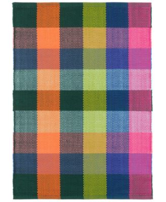 Dash and Albert Rugs by Annie Selke - Happy Plaid Indoor/Outdoor DA1798 4'x6' Area Rug