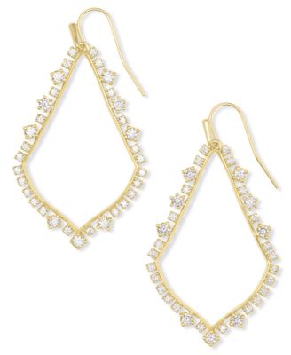 Kendra Scott - 14k Gold-Plated Cubic Zirconia Open Drop Earrings