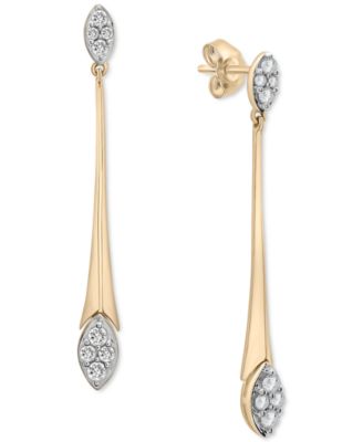 Wrapped in Love - Diamond Elongated Drop Earrings (1/2 ct. t.w.) in 14k Gold