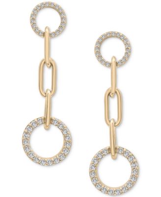 Wrapped in Love - Diamond Circle Link Drop Earrings (1/2 ct. t.w.) in 14k Gold