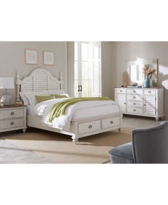 Furniture - Mandeville 3pc Bedroom Set (Louvered Queen Storage Bed + Louvered Dresser + 2-Drawer Nightstand)