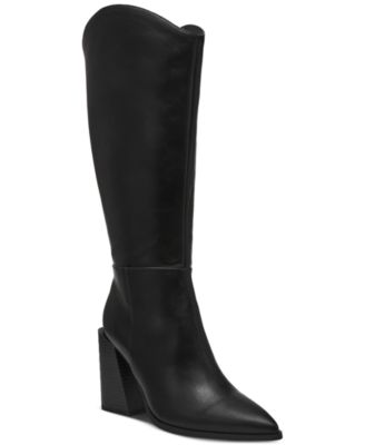 Wild Pair - Tati Wide-Calf Stacked-Heel Boots