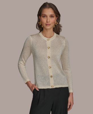 Donna Karan New York - Women's Metallic Cardigan