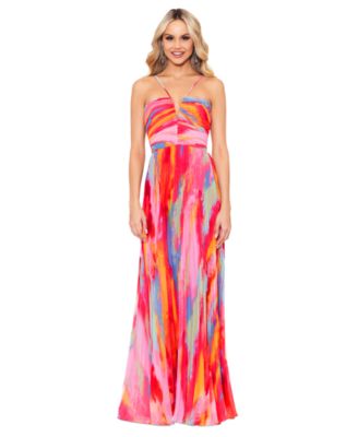 XSCAPE - Women's Printed Halter Gown
