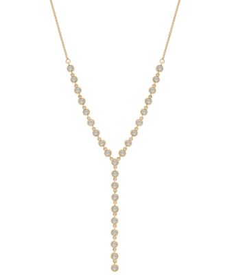 Wrapped in Love - Diamond Bezel 17-1/4" Lariat Necklace (1 ct. t.w.) in 14k Gold